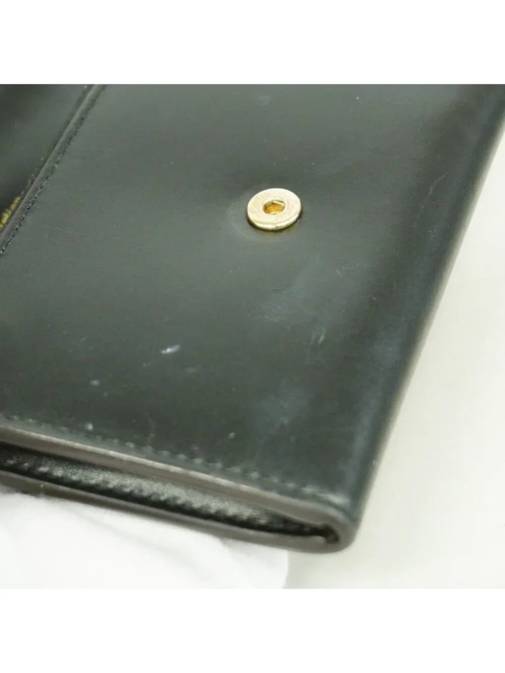 Cartier Coin Case Leather Black Gold